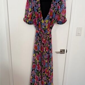 Topshop Floral Wrap Dress
